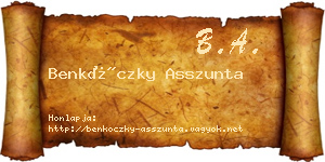 Benkóczky Asszunta névjegykártya